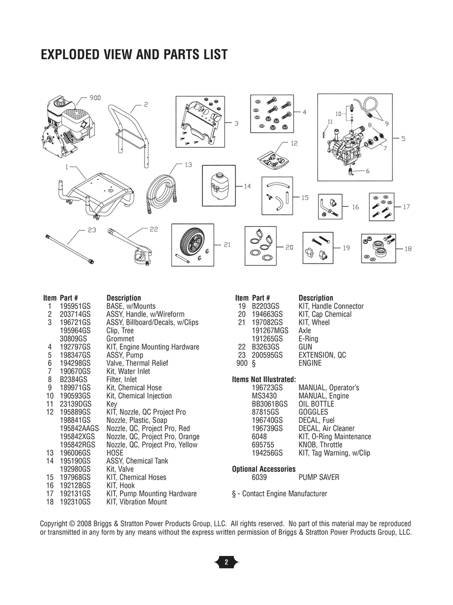 BRIGGS AND STRATTON, 020251, IPL.2